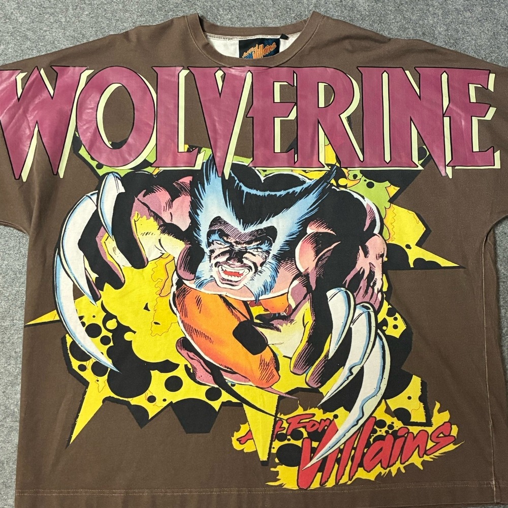 Art For Villains Shirt Mens 2XL AOP X-Men Super Hero Wolverine Marvel Vtg Style - Picture 2 of 9
